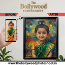 Digital Oil Painting (Baby) -Marathi look