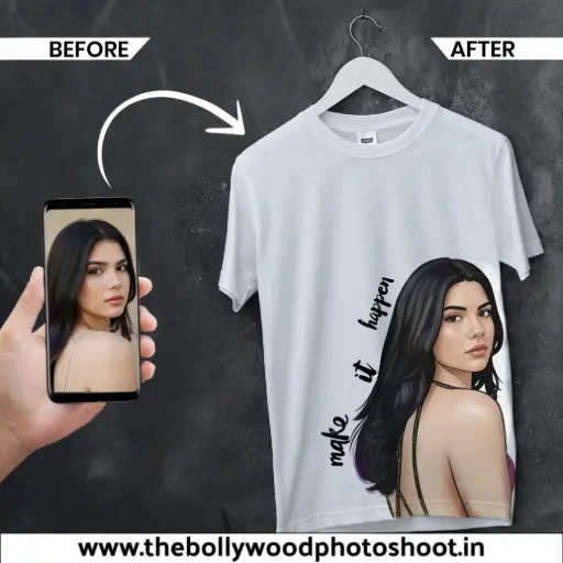 Photo to T-shirt ( All Size T-shirt Available) -Women/Girl