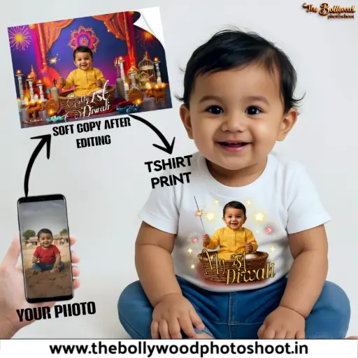 Photo to T-shirt ( All Size T-shirt Available) -Any Festival Theme