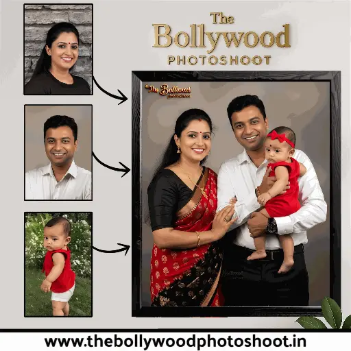 -Family Photoshoot editing / 3 Person in 1 Pic