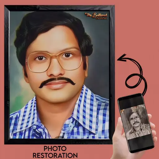 Restoration of Torn/Old Pic/Coloring bw pic (Frame free)